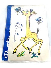 Vintage Decorettes Transfer Baby Nursery 60’s Retro Giraffe Wall Decal