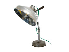 1950s Large Industrial Work Lamp with Green Cord