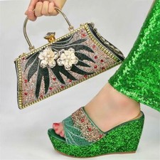 Luxury Party Wedge Slide Shoe