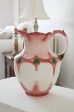 1930s French Pottery Jug: Pink