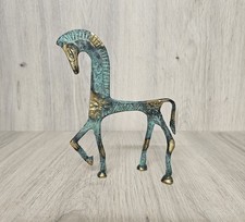 VINTAGE ETRUSCAN BRASS BRONZE HORSE FIGURINE FREDERICK WEINBERG STYLE 6.5"