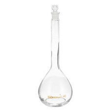 500ml 3.3 Borosilicate Glass Volumetric Flask with Glass Stopper, Clear