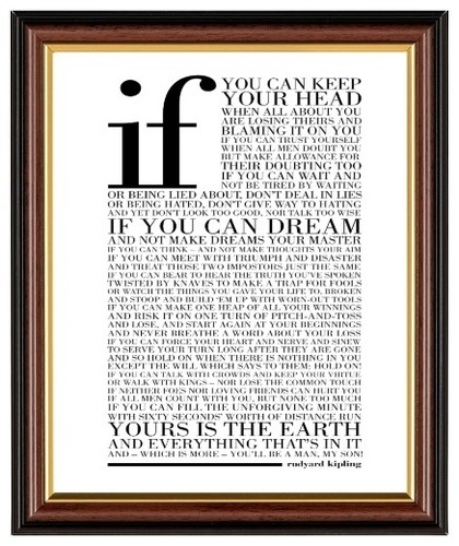Poem rudyard kipling - if,