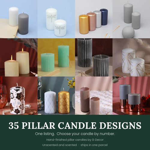 Pillar candles hand finished - pillar,