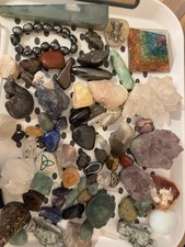 Assortment of 75 Mixed Gemstone Crystals Quartz Amethyst Reiki Tigers Eye
