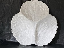 Wedgwood Coalport Embossed Countryware Large 3-Part 3 Footed Relish Dish 11"