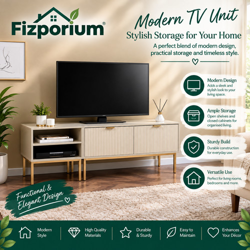 Unit modern media console - tv,