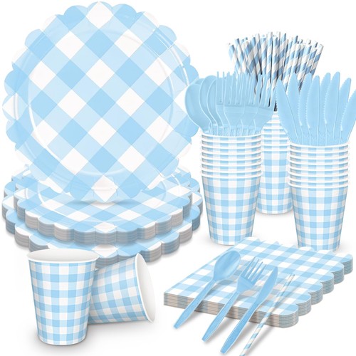192 pcs gingham party - party, supplies