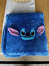 disney store Stitch Hooded Throw Blanket Fleece Cosy Wrap Poncho Christmas 3D