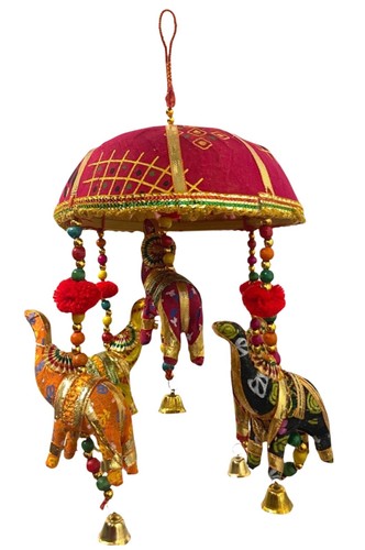 Elephant umbrella mobile - elephant, wall