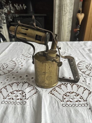 Vintage brass blow torch - vintage,