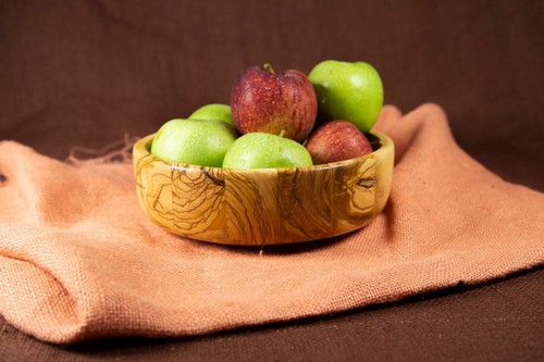 Large olive wood bowl wooden - large,