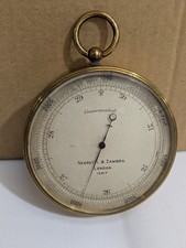 Old Vintage NEGRETTI & ZAMBRA Compensated Pocket Barometer