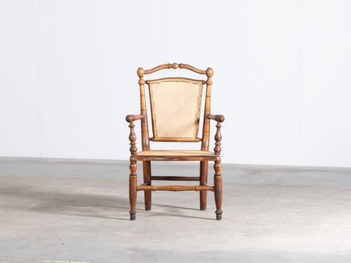 Caned faux bamboo - bamboo, armchair