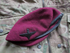 genuine PARACHUTE REGIMENT AIRBORNE MAROON combat BERET leather band SHAPED used