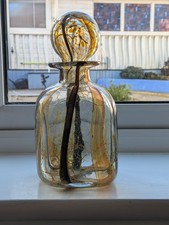 Mdina Glass Malta Decanter Bottle – Hand-Blown Art Glass – Original – Vintage