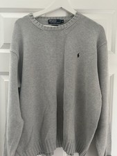 Ralph Lauren Men's Grey Cable Knit Jumper Sweater Size XL