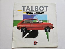 Talbot simca sunbeam inc - talbot,
