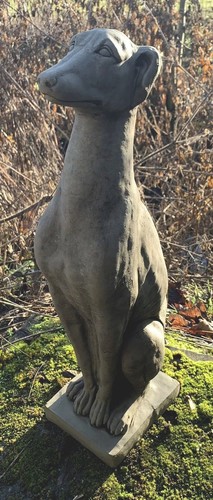 Stone garden greyhound whippet - stone,