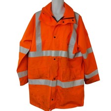 Orange Goretex  Jacket High Hi Vis Viz Waterproof  Workwear Rail Work Medium