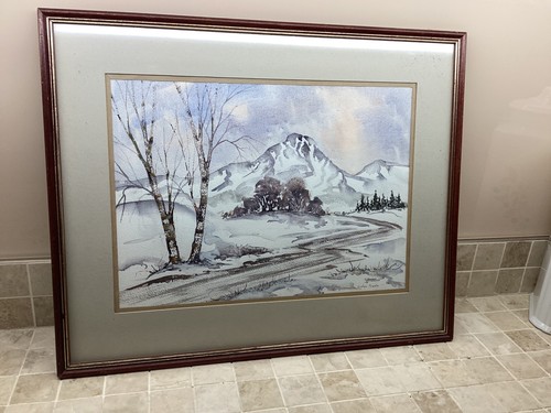 Winter landscape lake - landscape, in
