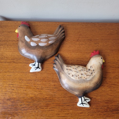 Pair ceramic chicken wall - pair,