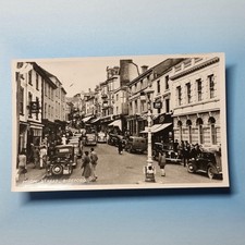 Bideford Postcard C1935 Real Photo Devon High St Talbot Inn Pub Boots Cars