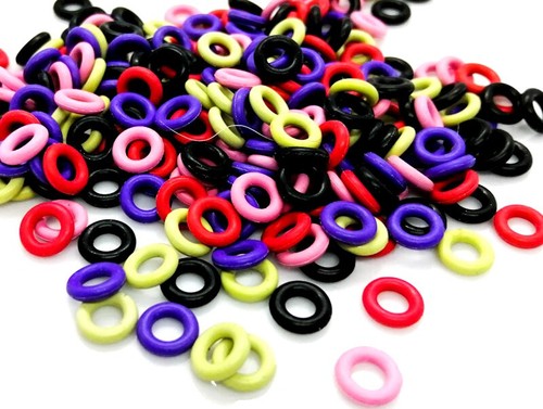 Colourful rubber rings - colourful,
