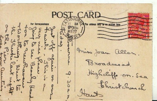 Genealogy postcard allen - genealogy,