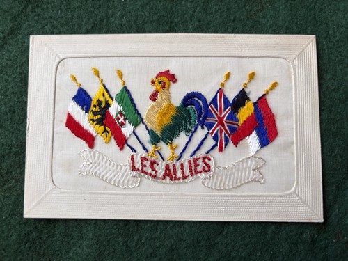 Ww1 silk postcard les - postcard,, “