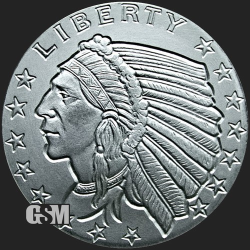 Incuse indian silver - 1-oz,