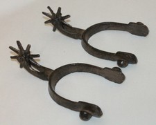 1 PAIR OF 2 WESTERN STYLE COWBOY 8 POINT BOOT SPURS RUSTIC DECOR NEW RODEO TACK 