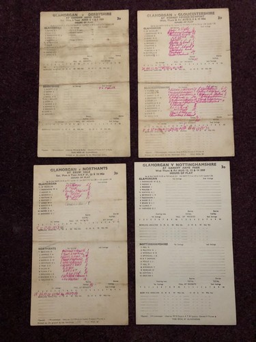 Cricket score cards - , x