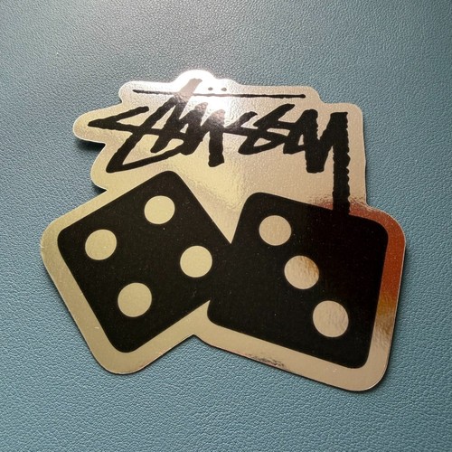 Chrome stussy dice - dice, sticker