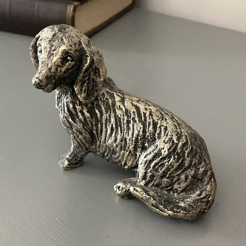 Dachshund dog faux bronze - faux,