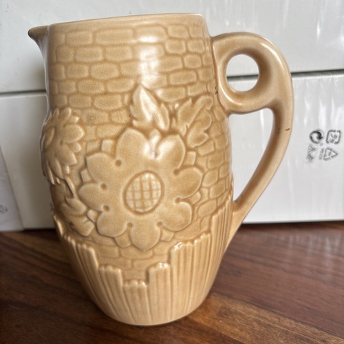 Vintage sunflower jug vase - vintage,