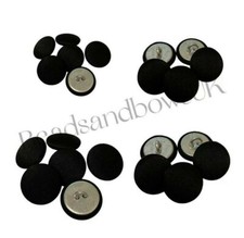 Black Satin covered Buttons