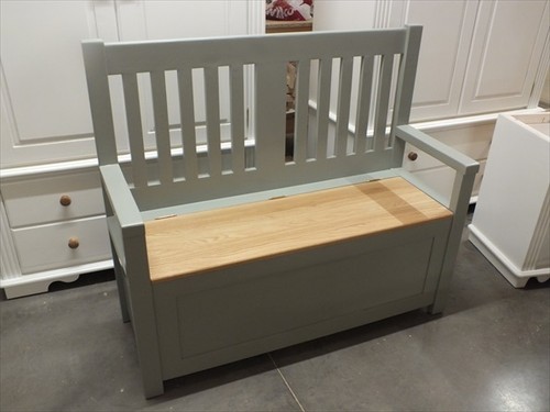 4ft painted slat back - painted, monks