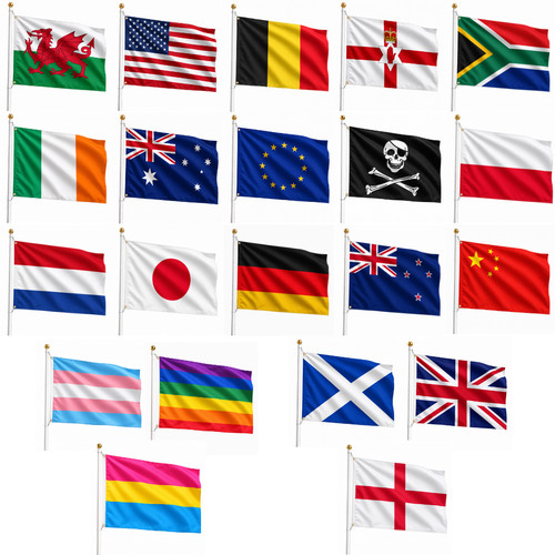 Large 5x3ft flags country - flags,