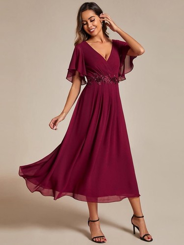 Ever pretty neck chiffon - v-neck,
