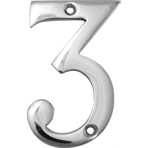 Chrome house number numeral - house,