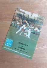 1978 Somerset v Surrey cricket programme John Player League, 21 May