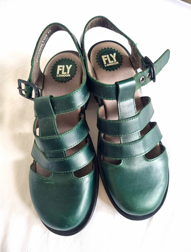 Fly london green - green, leather