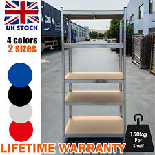 Garage Shelves 5 Tier Shelving Unit Storage Shelf Boltless Racking Heavy Duty UK