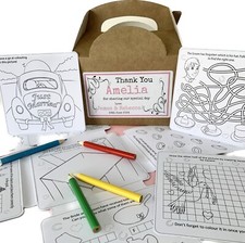 Personalised Children's Wedding Activity Box - activity pack, pencils & tissue