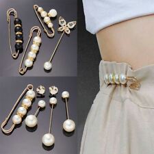 Pearl Silver Gold Scarf Brooch Pin Muslim Hijab Clips Headscarf Shawl Women Girl