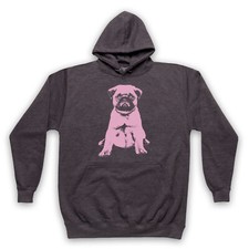 PUG DOG CUTE PUPPY RETRO VINTAGE LOVE SWEET UNISEX ADULTS HOODIE