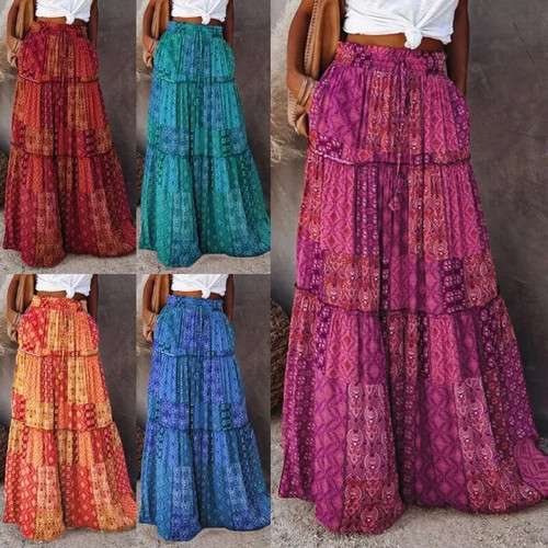 Women bohemian high waist - bohemian, long