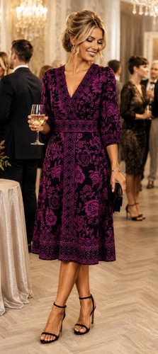 Monsoon magenta brown floral - magenta,