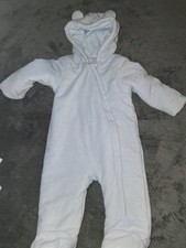 Baby Boys Blue Snowsuit 3-6